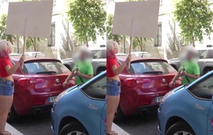 SANDRA V BUSCA SU SEMENTAL IDEAL BESANDO A DESCONOCIDOS EN LA CALLE